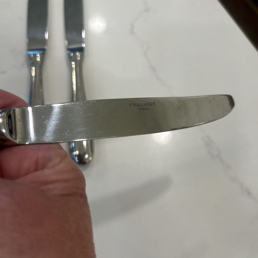 Wallace Dinner Knives Continental Classic Stainless Flatware Replacements 3 PC - Picture 5 of 7